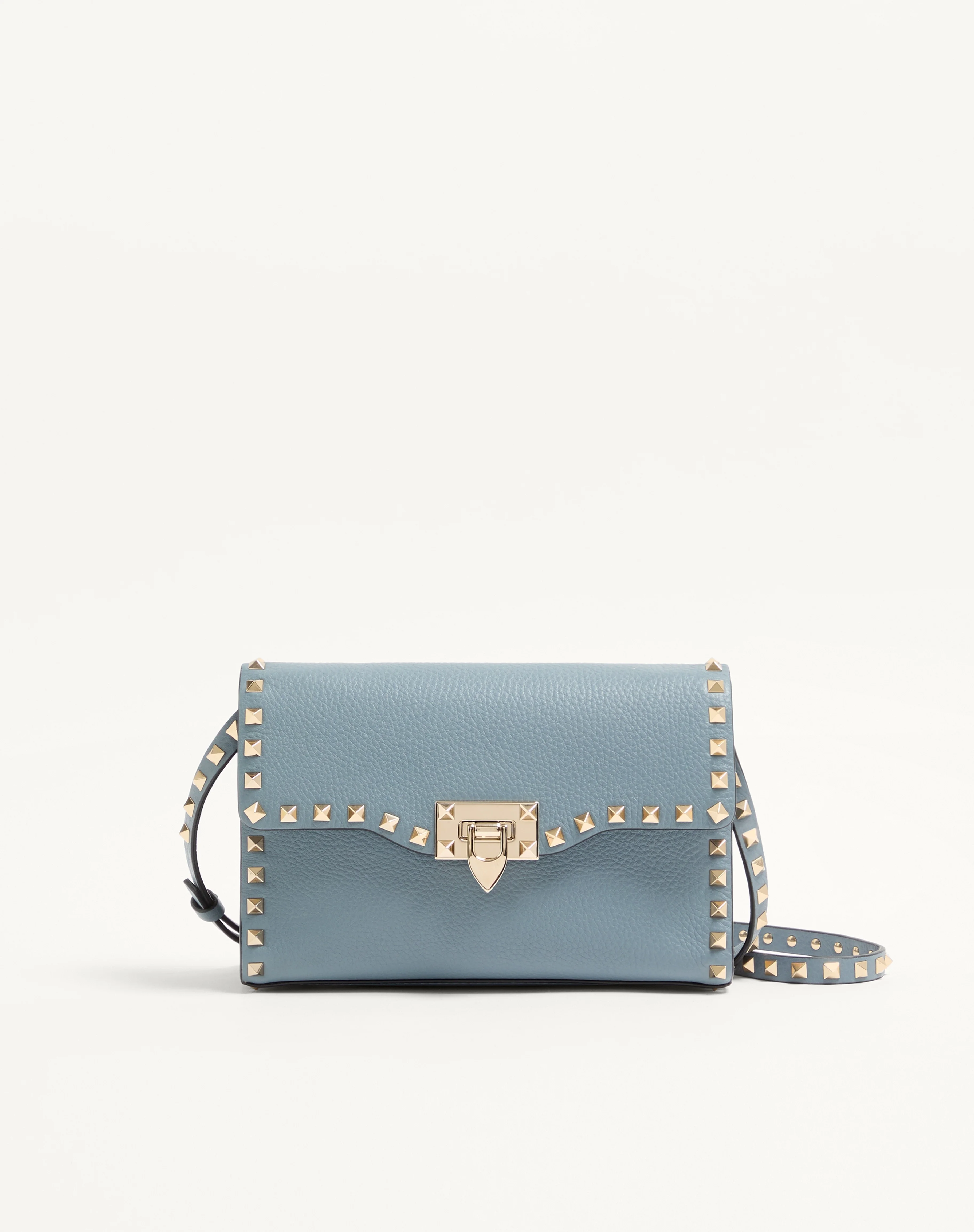 SMALL ROCKSTUD GRAINY CALFSKIN CROSSBODY BAG - 1