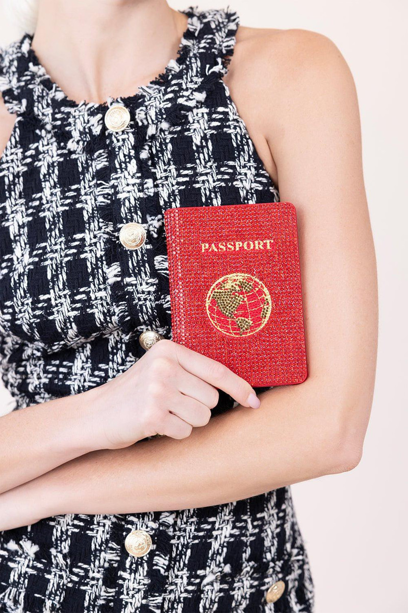 JUDITH LEIBER Traveler Passport Holder - Red outlook