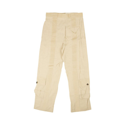 Bottega Veneta Bottega Veneta Corduroy Accent Panel Pants 'Straw' outlook