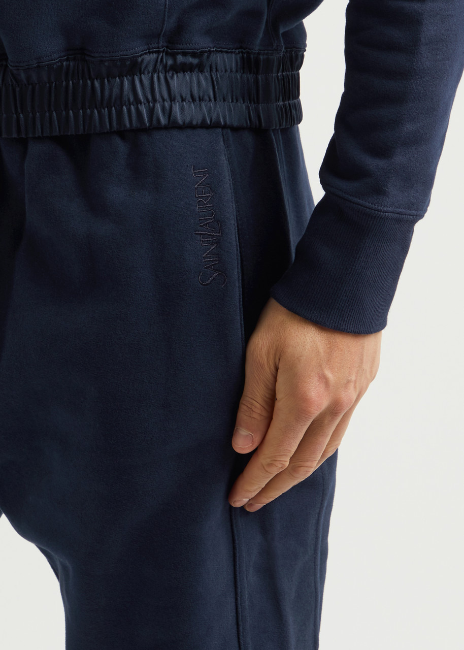 Logo-embroidered cotton sweatpants - 5