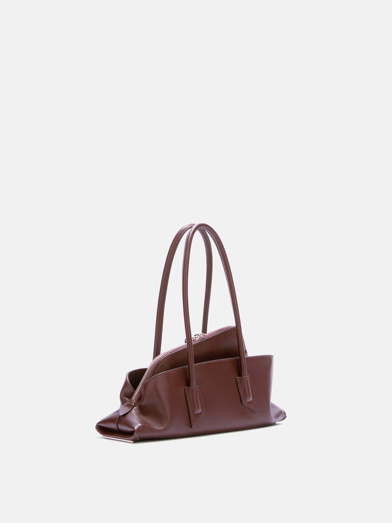 ''LA PASSEGGIATA SMALL'' DARK BROWN TOP HANDLE 3