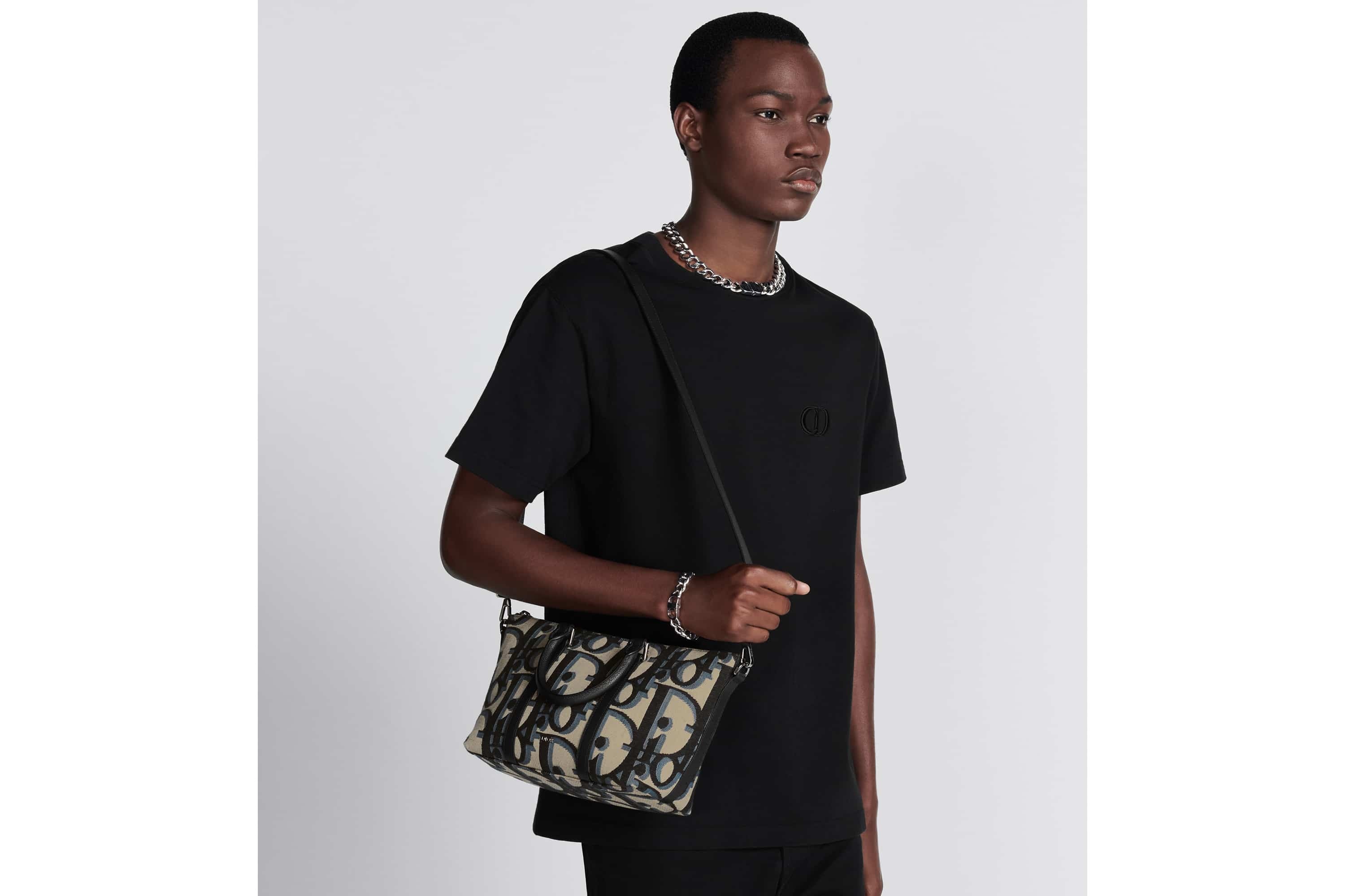 【DIOR】Weekender 25 Oblique ジャガード レザー バッグ DIOR】WEEKENDER 25 オブリーク ジャカード ハンドバッグ (Dior