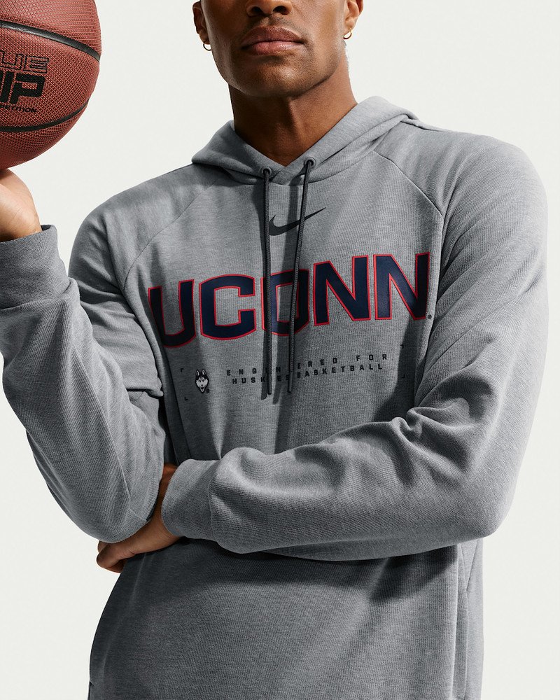 Connecticut Huskies Nike NCAA Men's Basketball Coaches' Pullover Hoodie 3