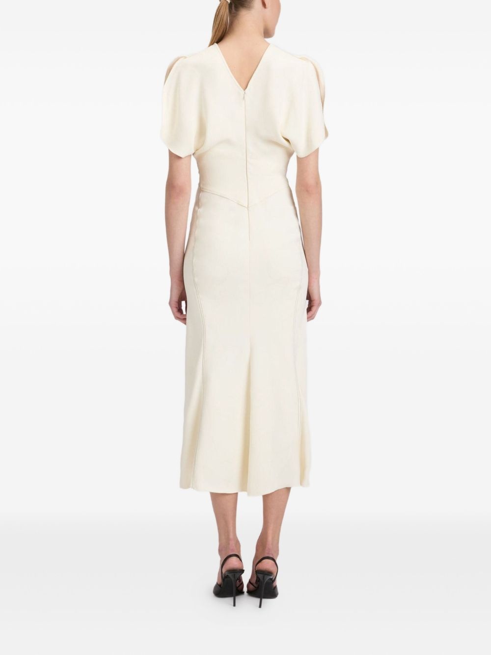 gathered waist midi dress - 4
