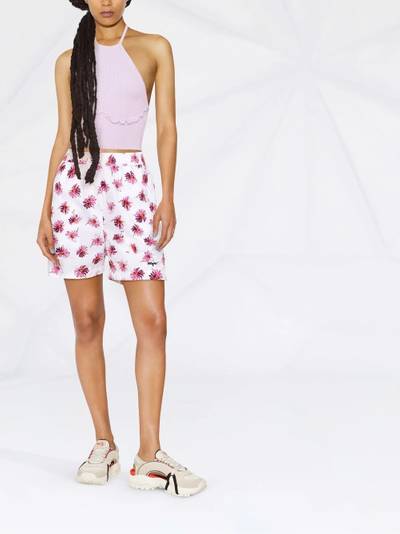 MSGM floral-print cotton shorts outlook