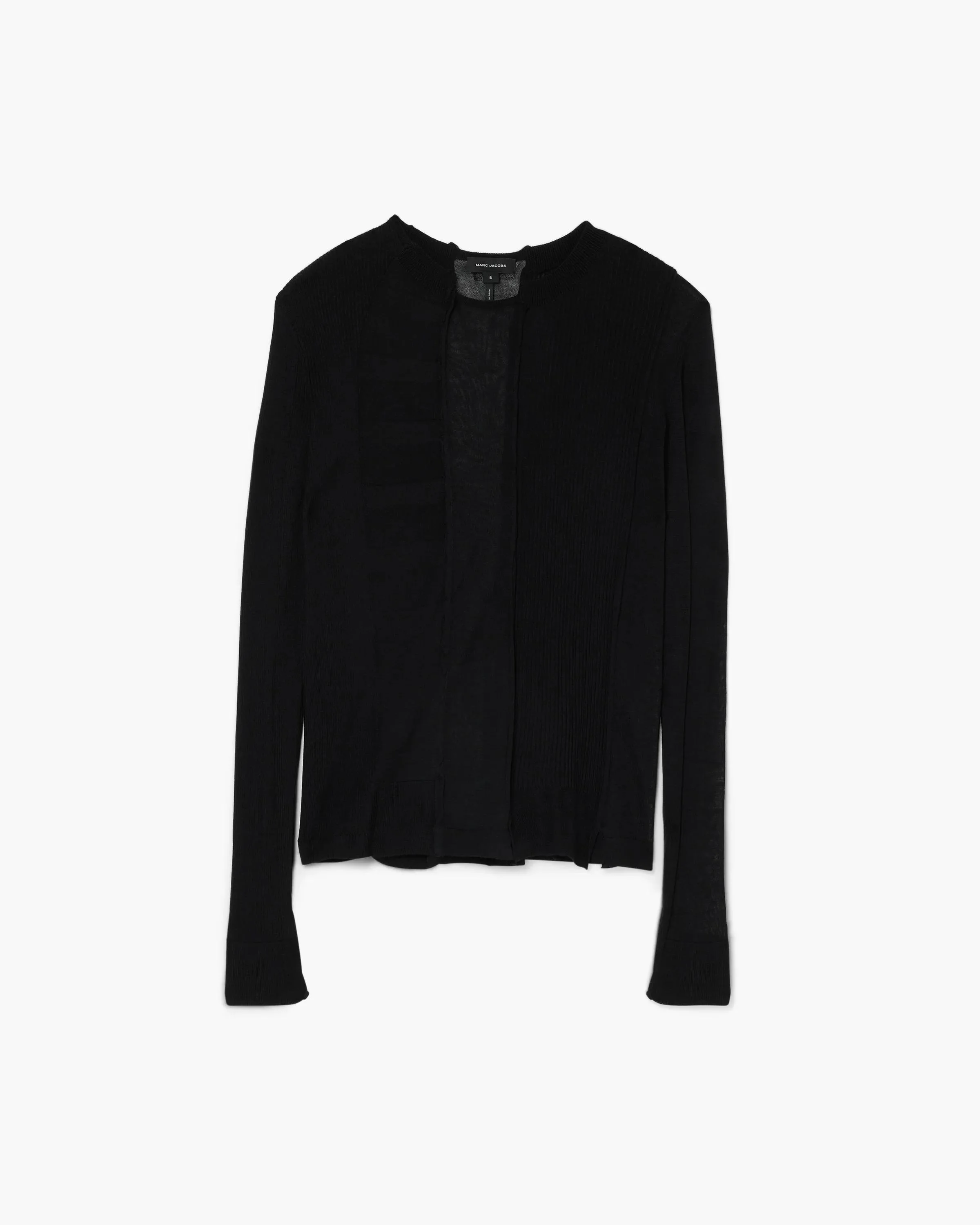 SHEER PANELED KNIT LONGSLEEVE - 1