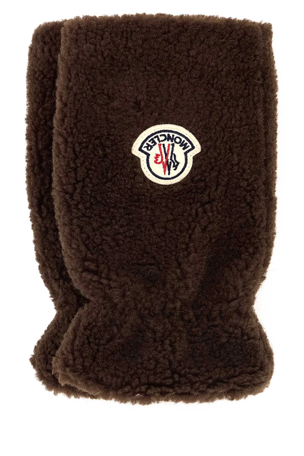 Moncler Men Brown Teddy Gloves - 1