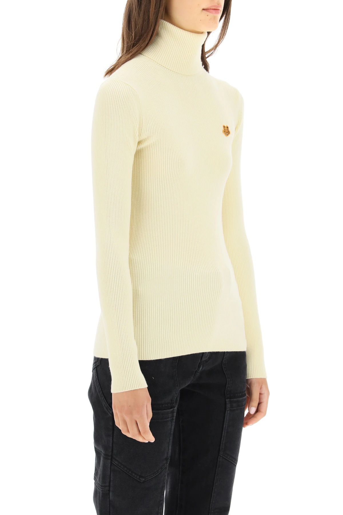 TURTLENECK SWEATER WITH TIGER CREST PATCH - 3