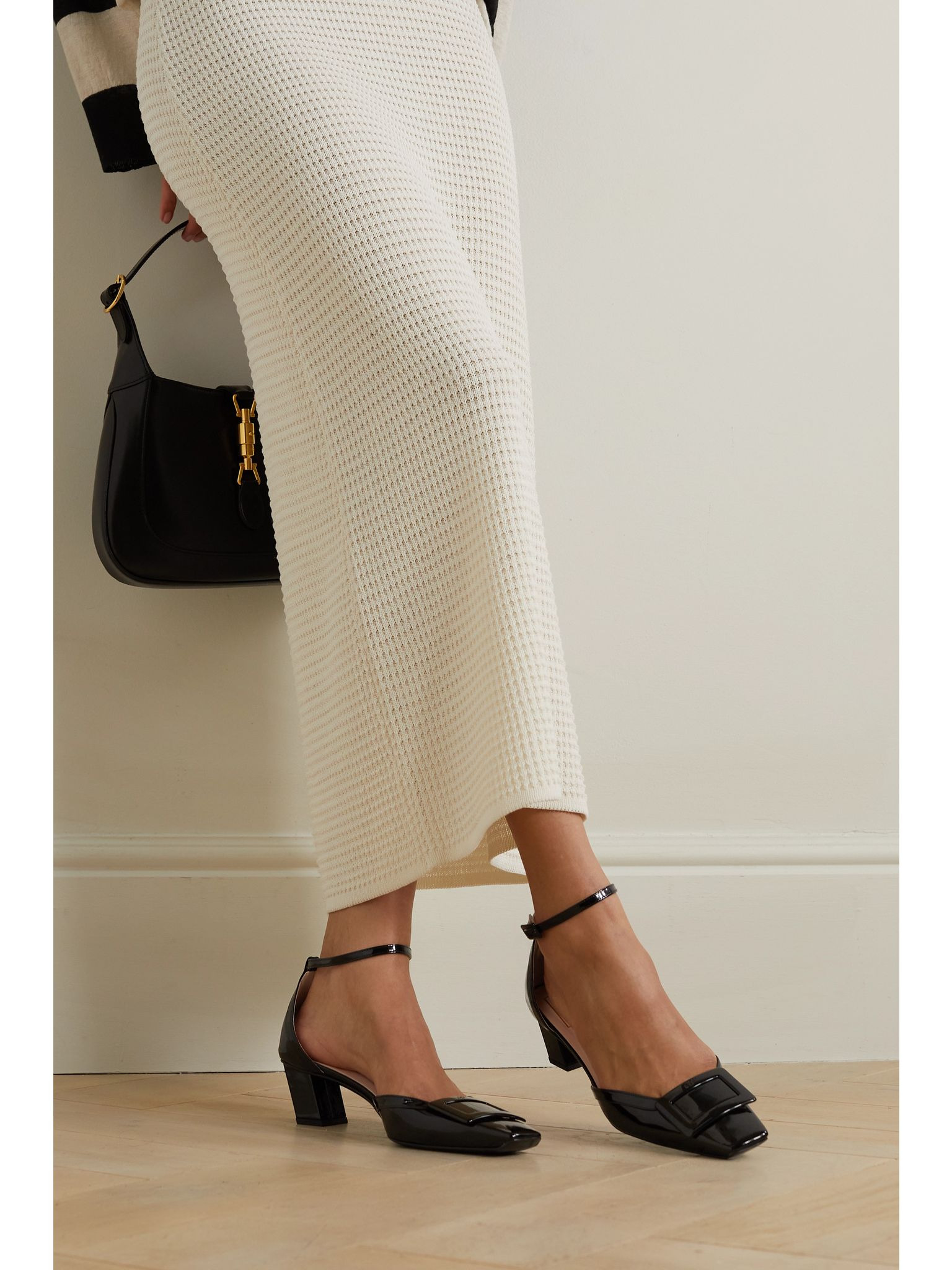 Belle Vivier 45 patent-leather pumps Black - 2