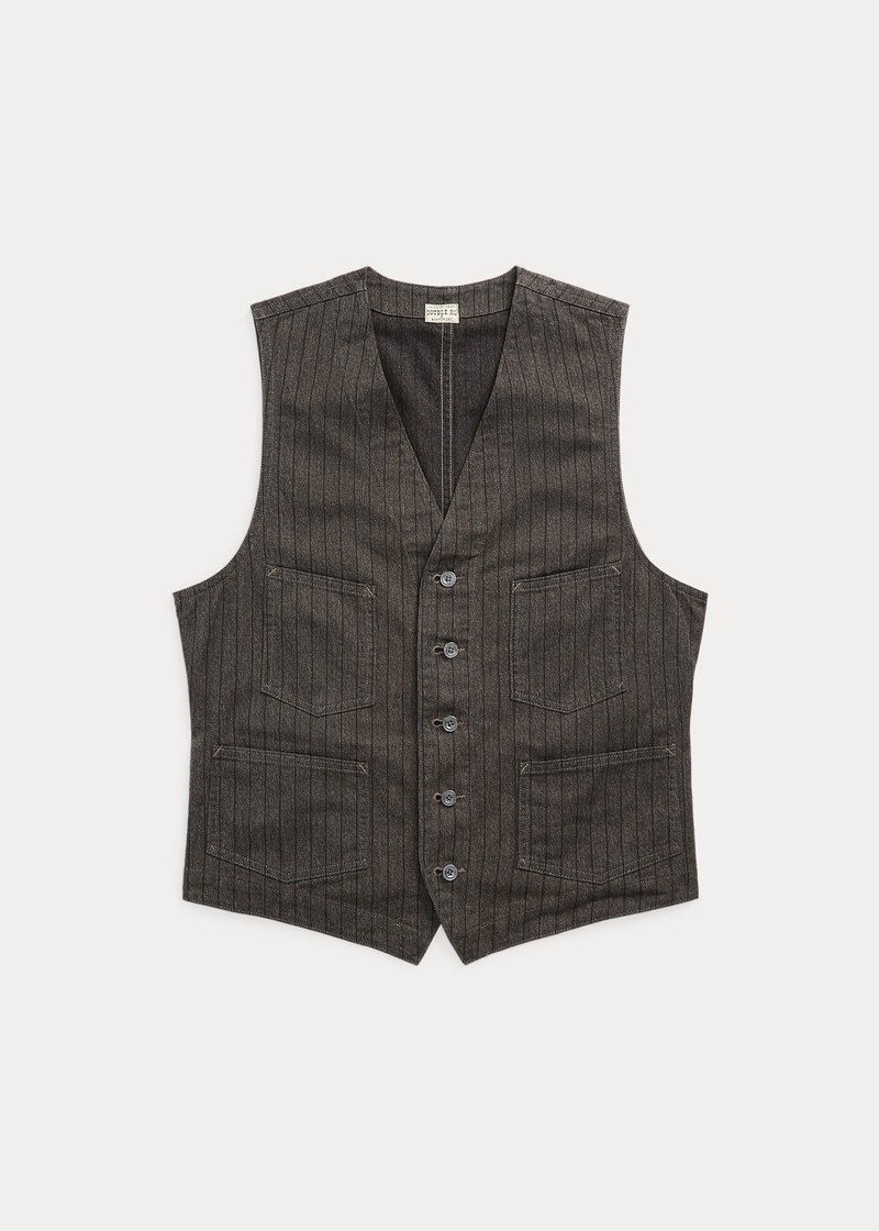 Striped Jaspé Twill Vest 1