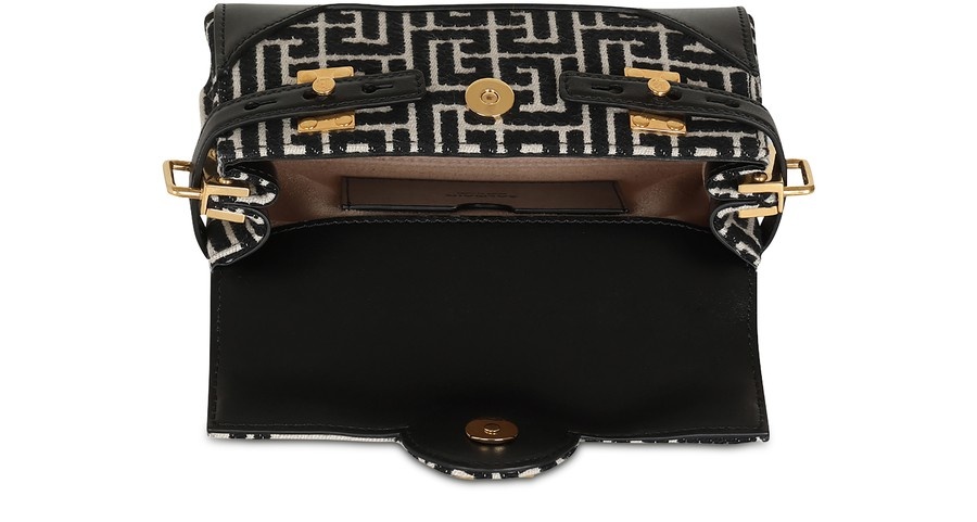 B-Buzz 19 leather bag with jacquard monogram - 4