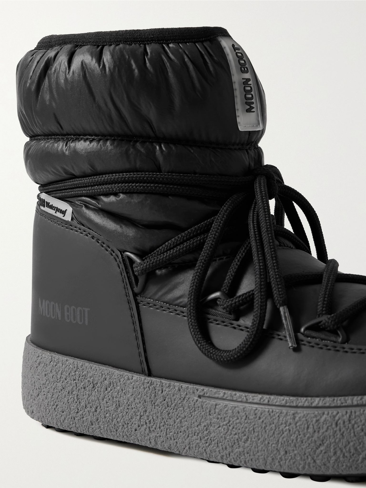 LTrack quilted shell and faux leather snow boots Black - 4