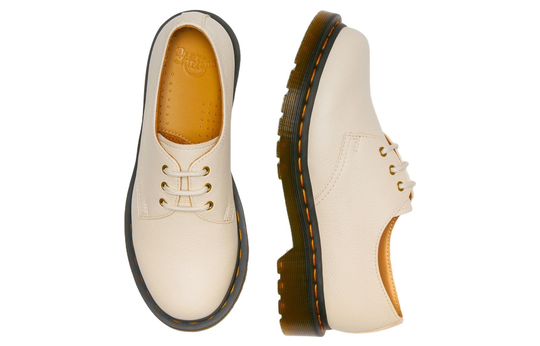(WMNS) Dr. Martens 1461 Virginia Leather Oxford Shoes 'Parchment Beige' 24256292 - 4