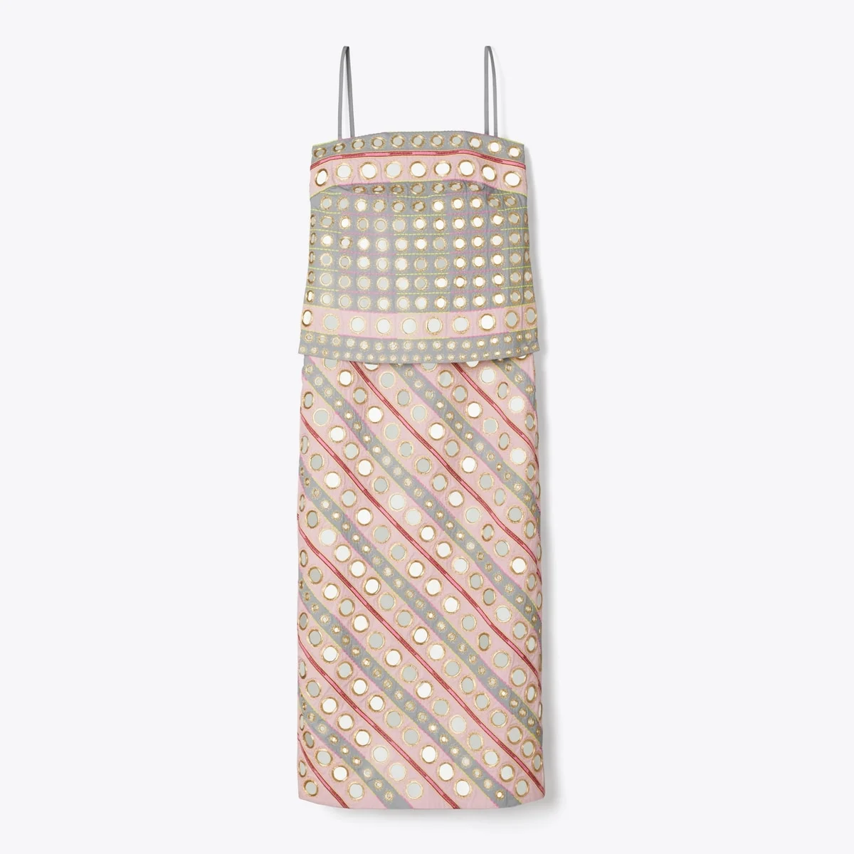 Mirror Embellished Cotton Dress - 1