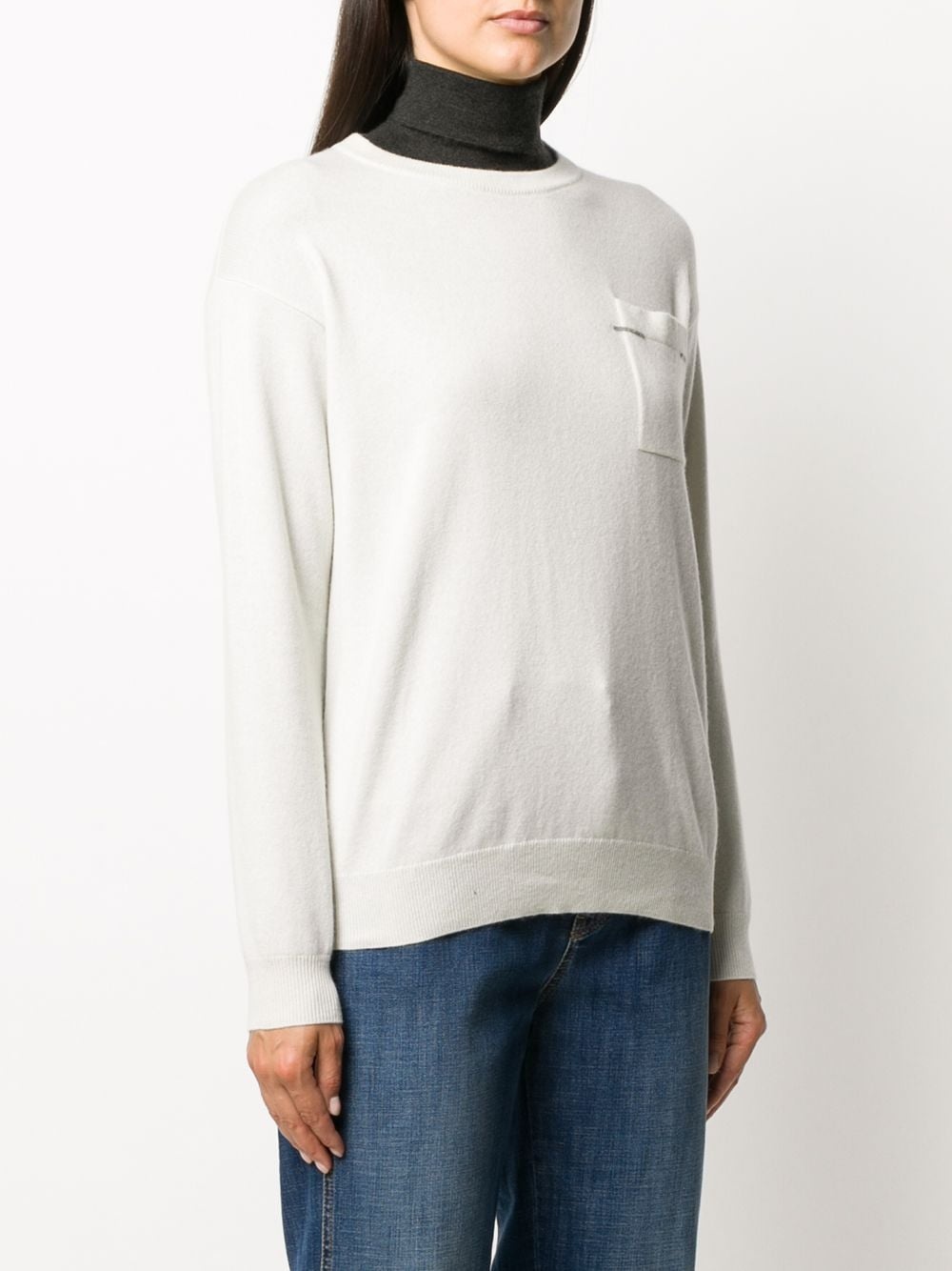 patch pocket cashmere-knit top - 3