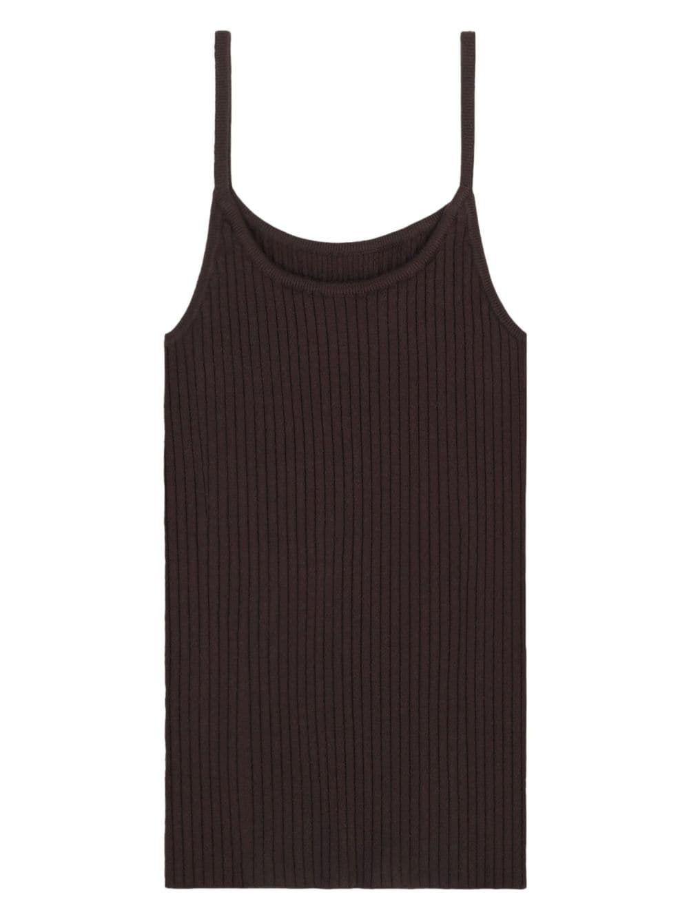 logo-patch ribbed tank top - 2