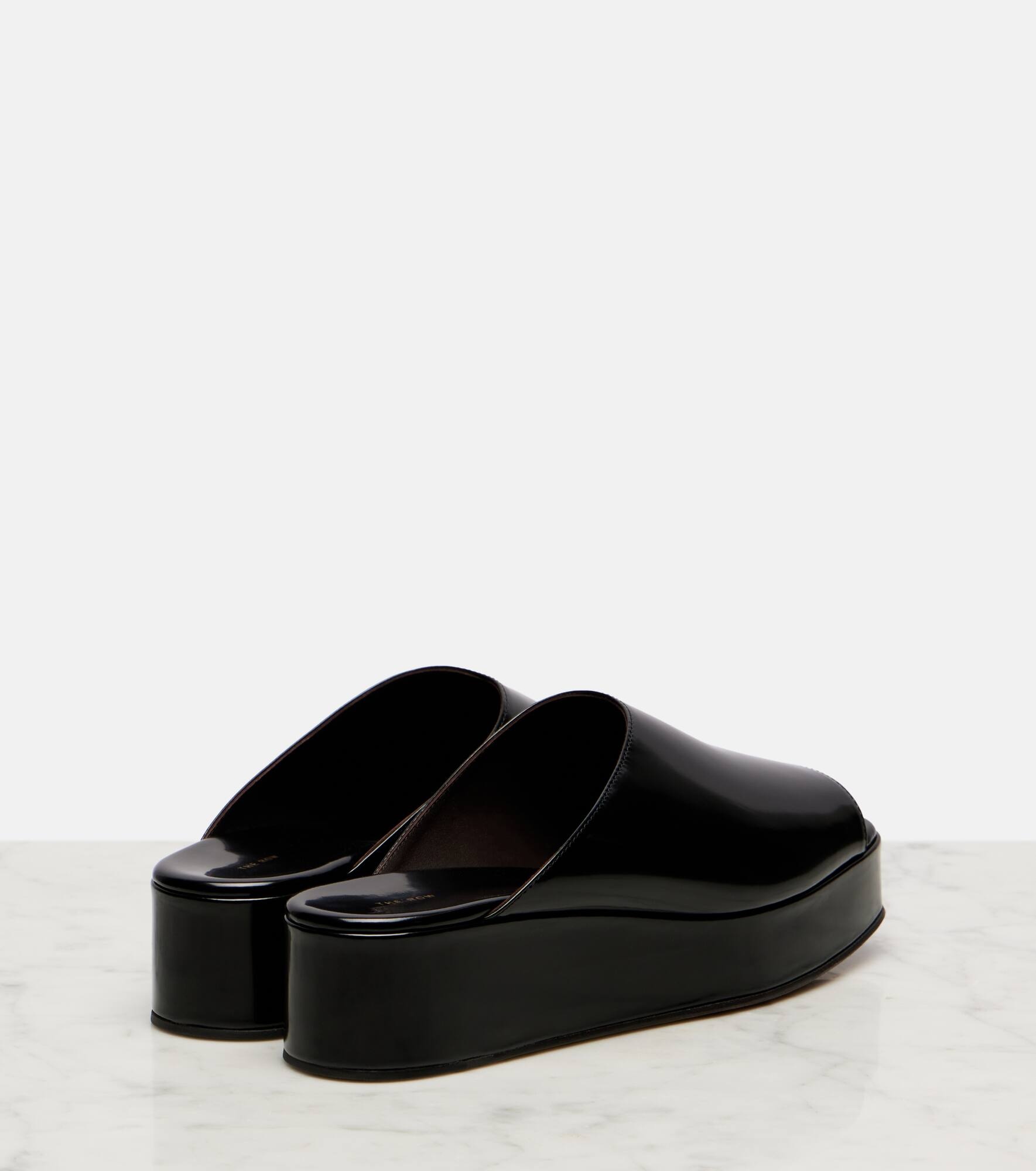Emi patent leather platform mules - 2