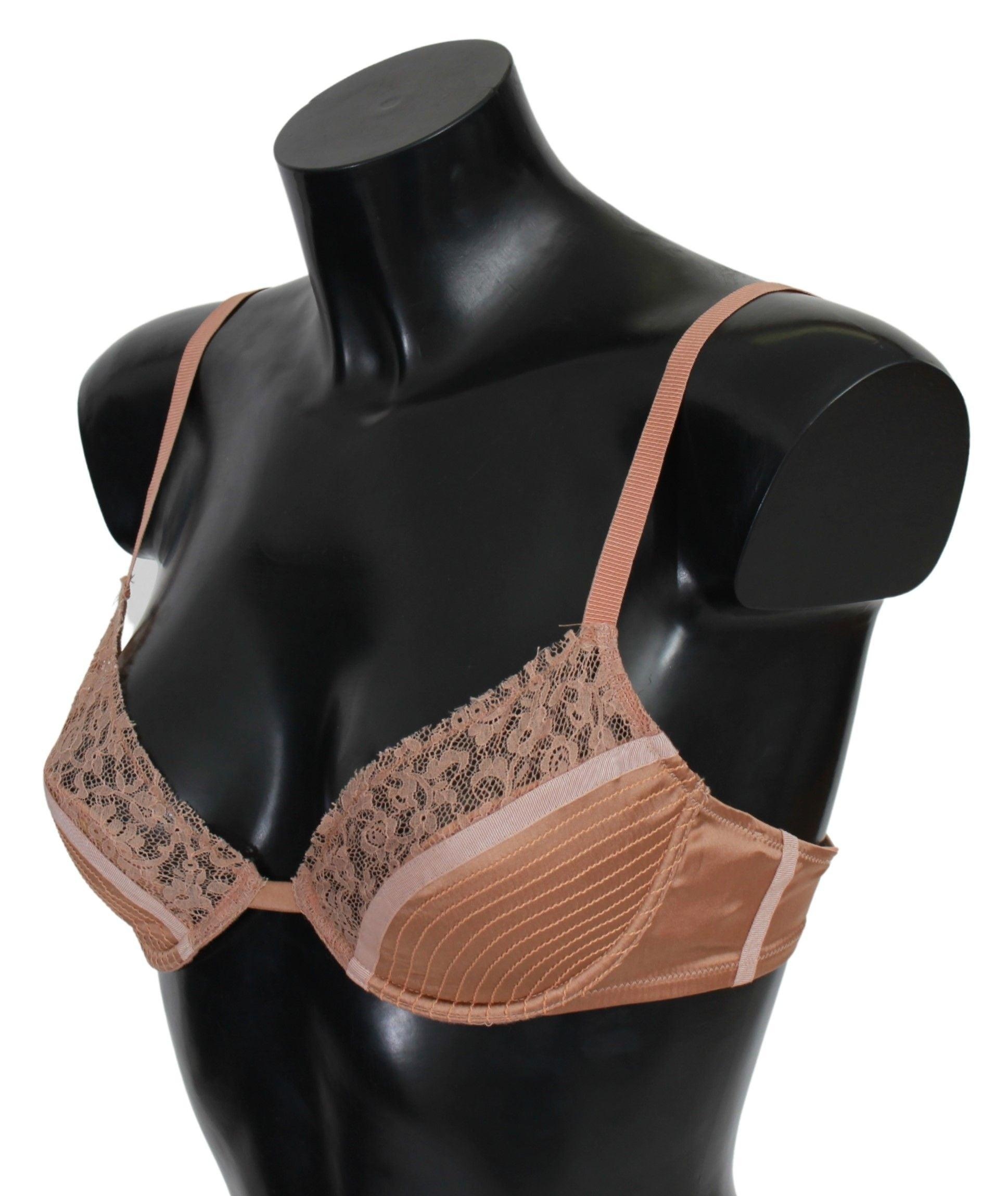 Ermanno Scervino - Ermanno Scervino Nude Lace Push Up Silk Underwear - 2