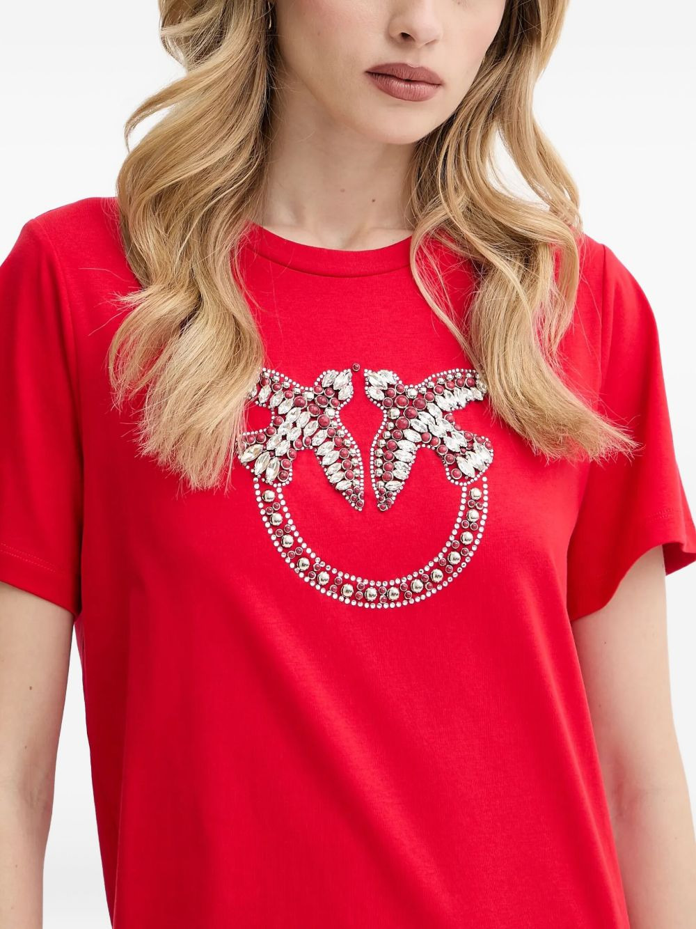 logo-embellished mini T-shirt dress - 4