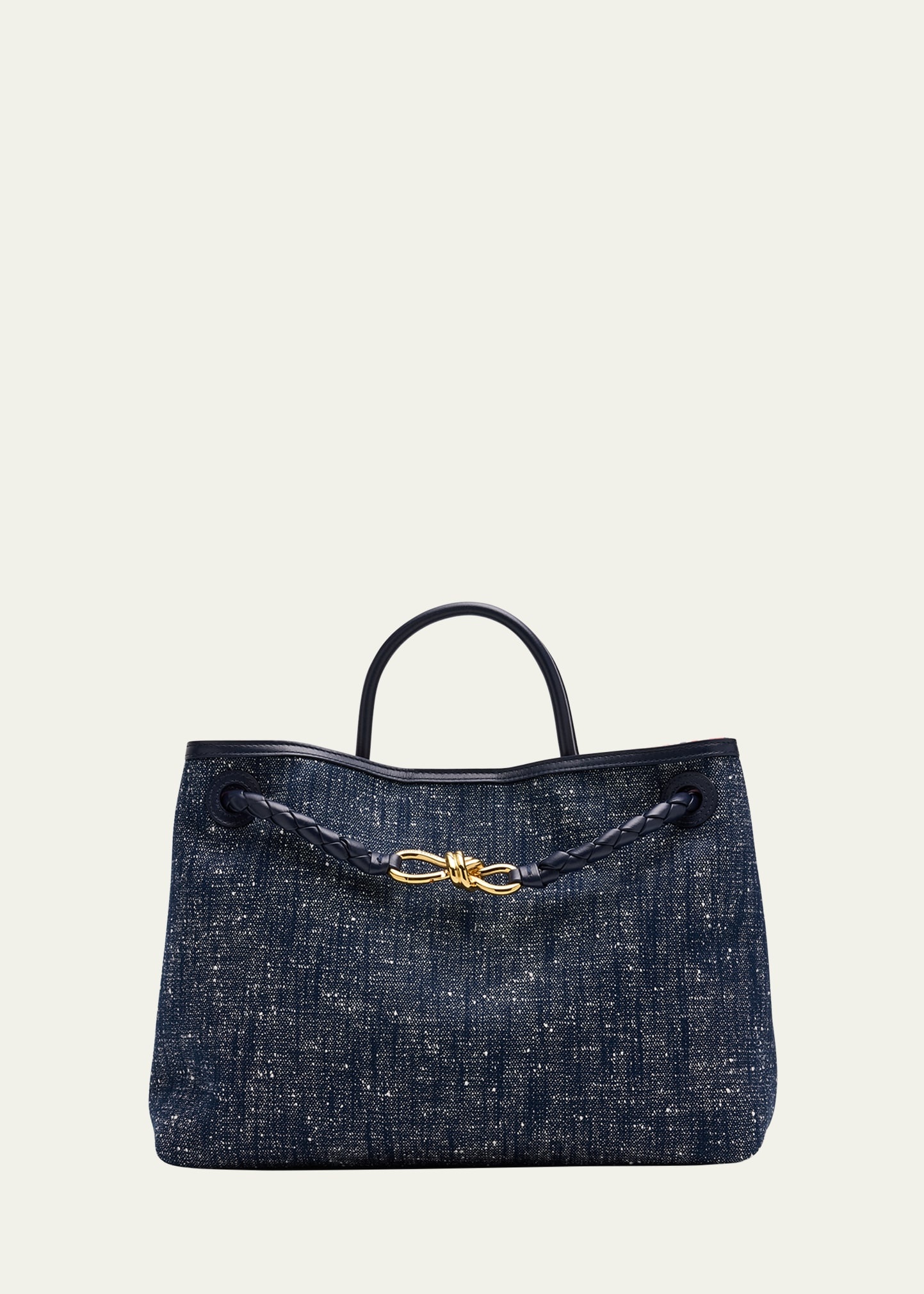 Andiamo Medium Boucle Denim Tote Bag - 1