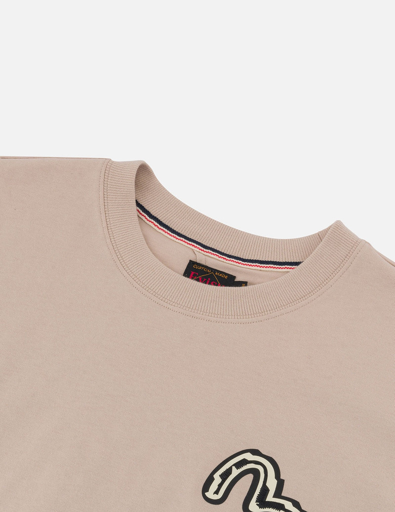 Seagull and Daruma Totem Print Regular Fit T-shirt 5