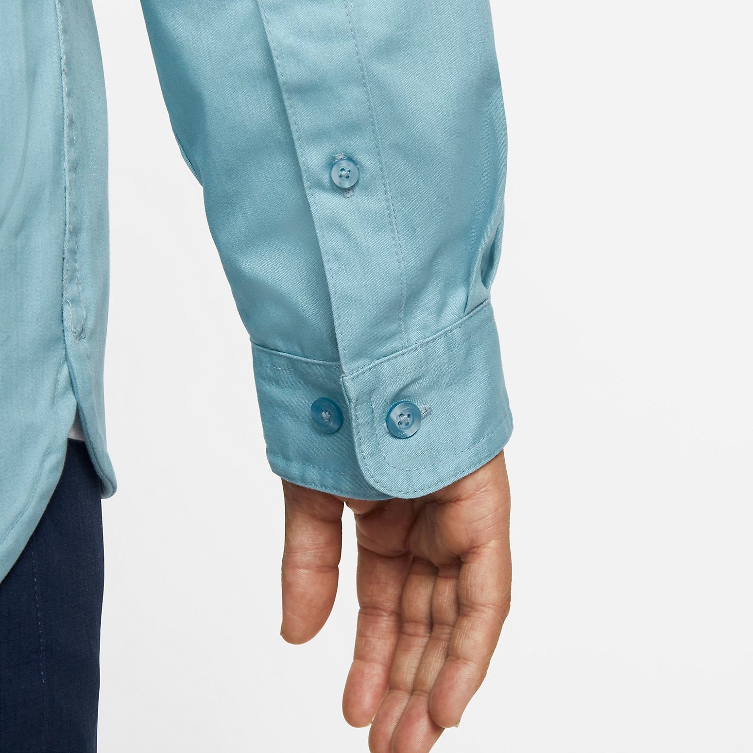 Nike SB Woven Skate Long-Sleeve Button Down 'Blue' DQ6288-494 - 3