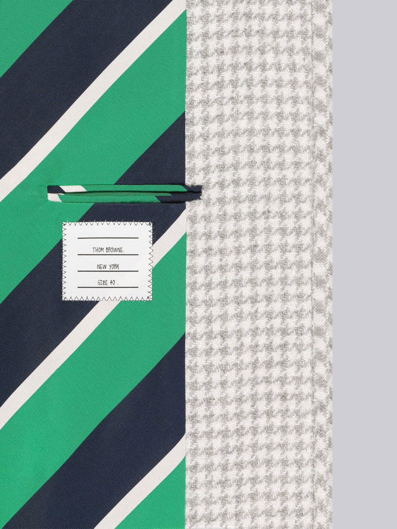 Houndstooth Cashmere Boucle Single Vent Overcoat 6