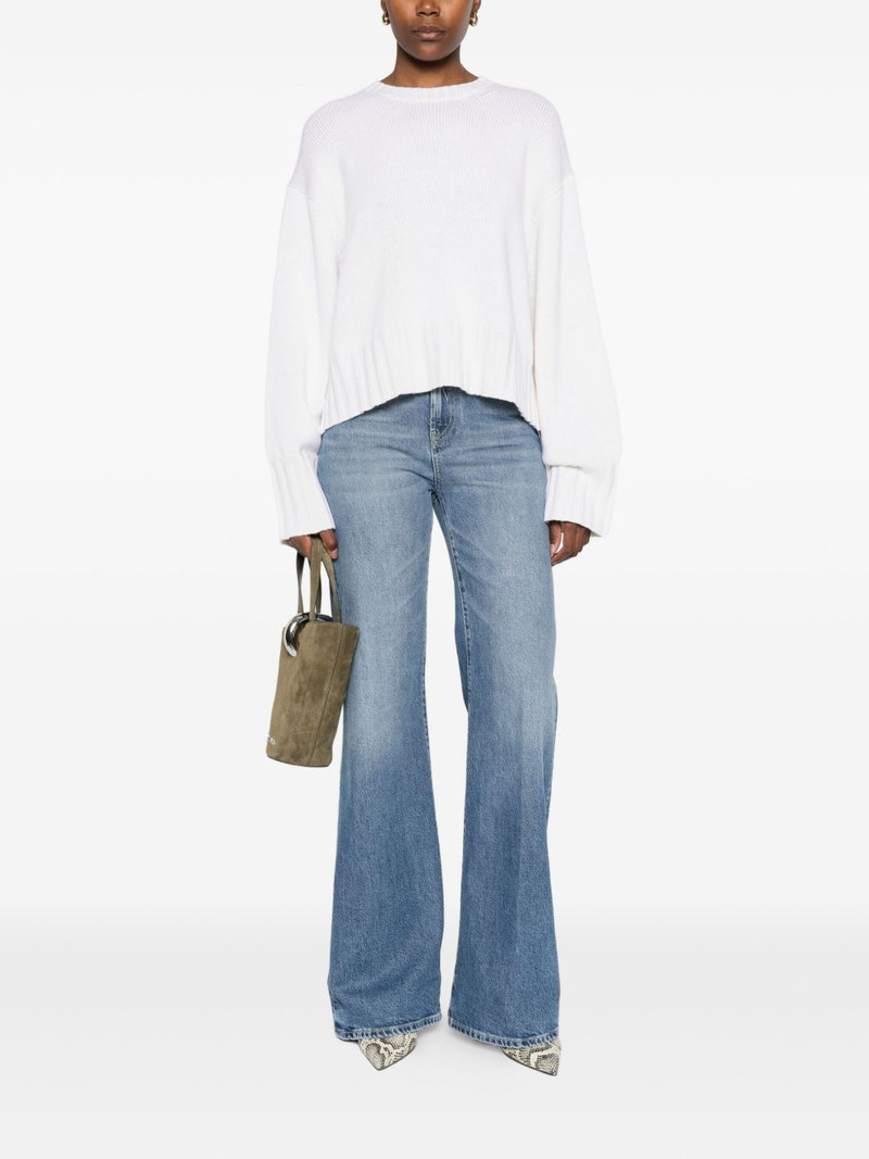 Allude ribbed-hem long-sleeves sweater outlook