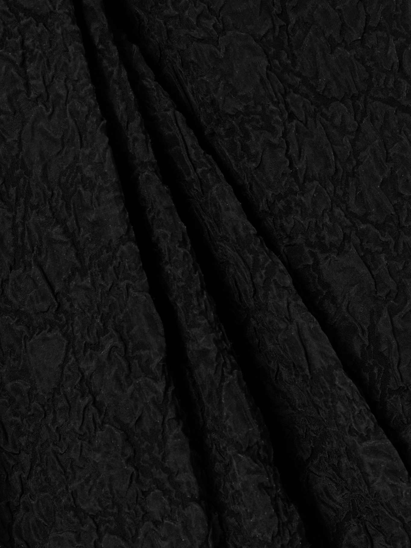 Wrap-effect cloqué midi dress Black - 4