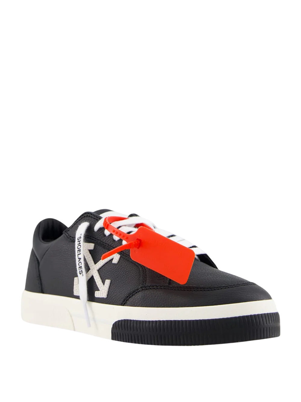 Off White Men New Black Vulcanized Low Sneakers - 2