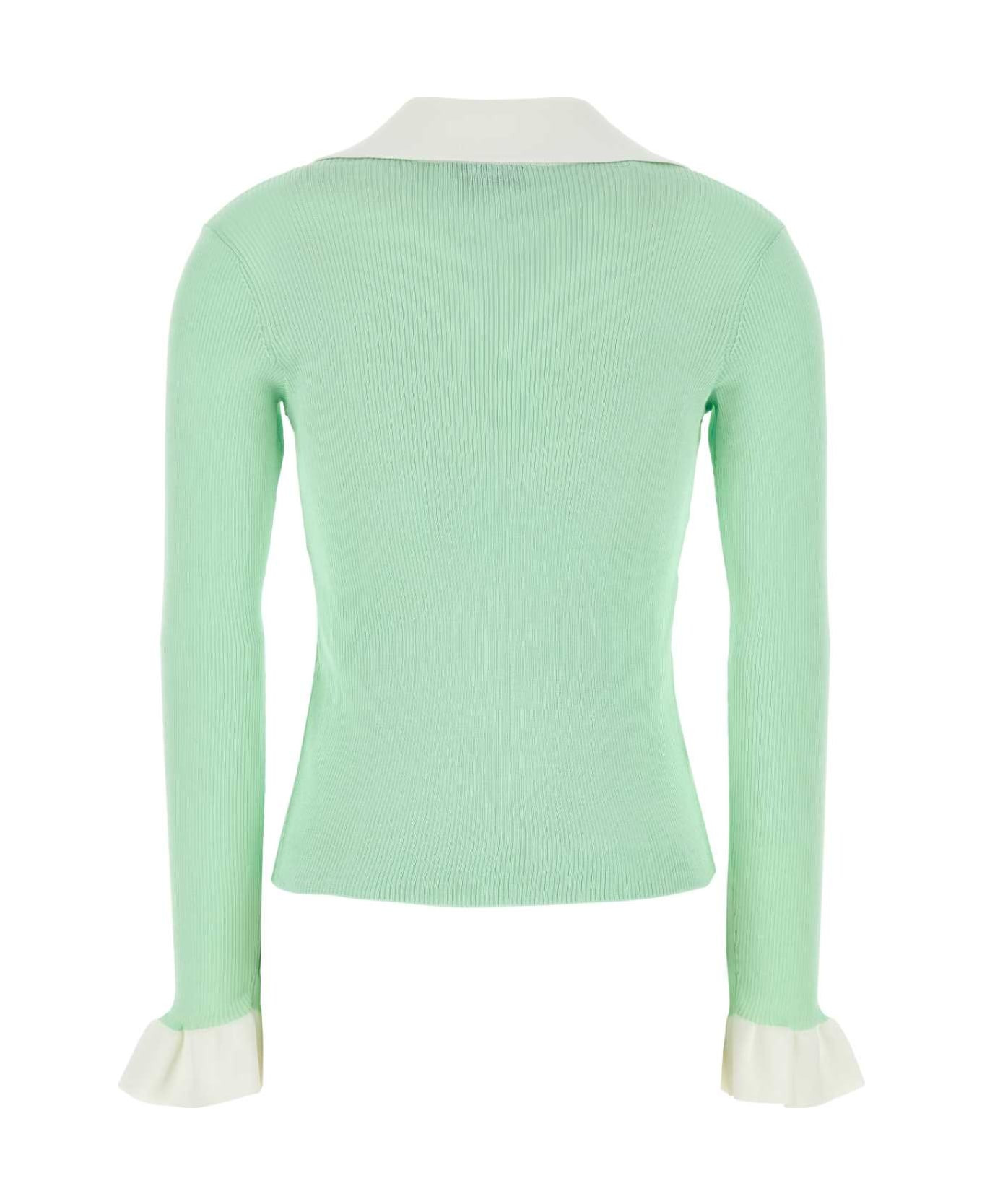 Green Viscose Blend Cardigan - 2