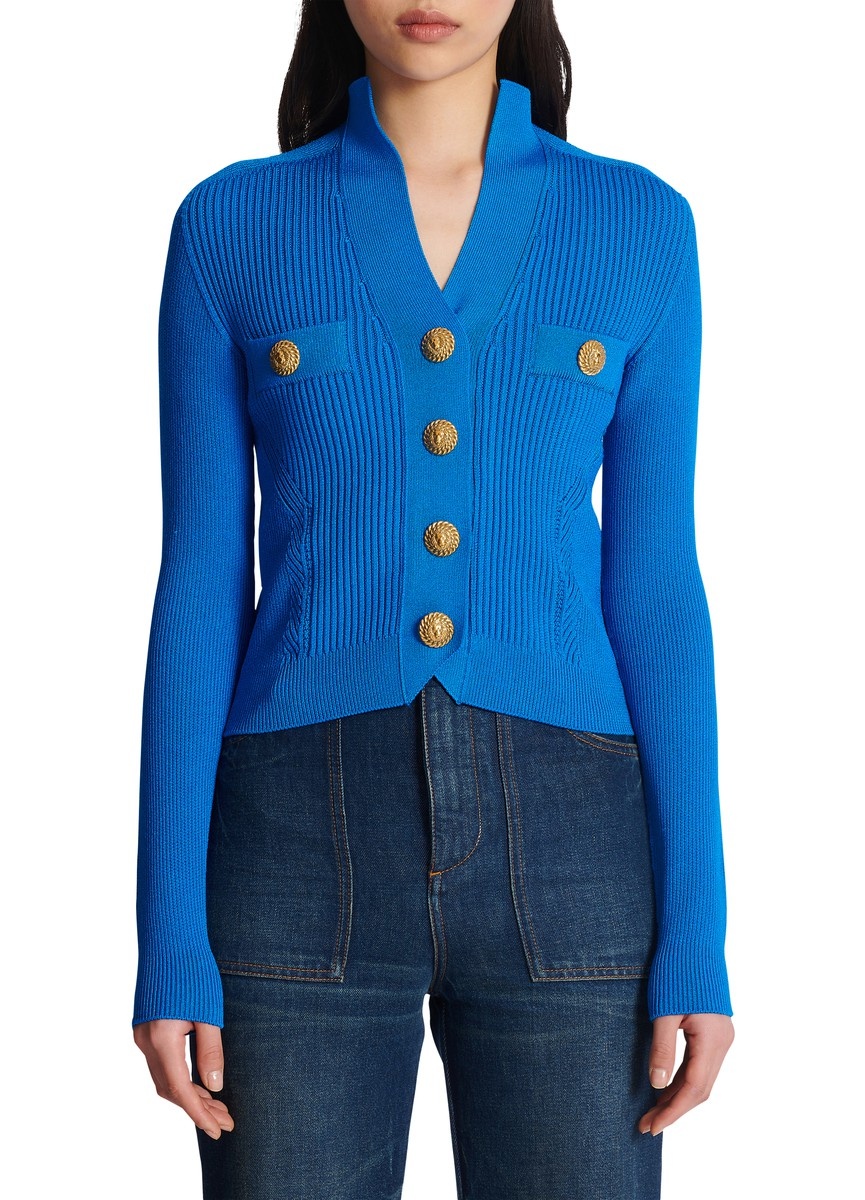 Ribbed Knit Cardigan - 2