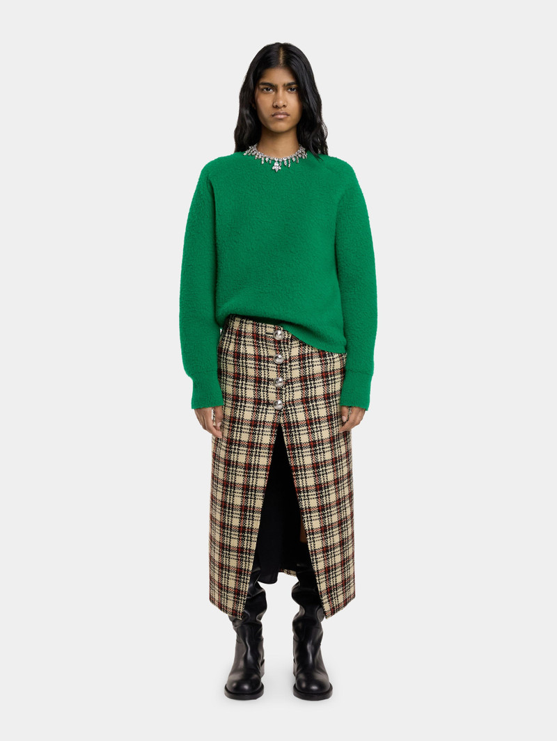 rabanne LONG SKIRT IN WOOL TARTAN outlook