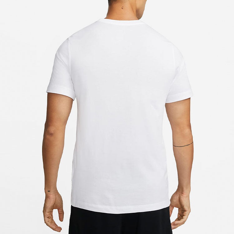 Men's Nike Lebron James Lion Pattern Round Neck Pullover Short Sleeve White T-Shirt DM2468-100 - 4
