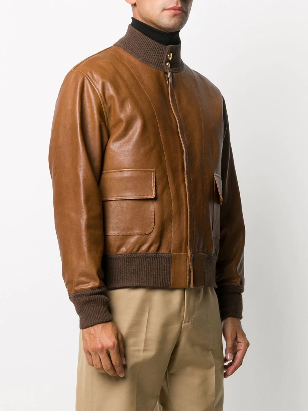 leather bomber jacket - 3