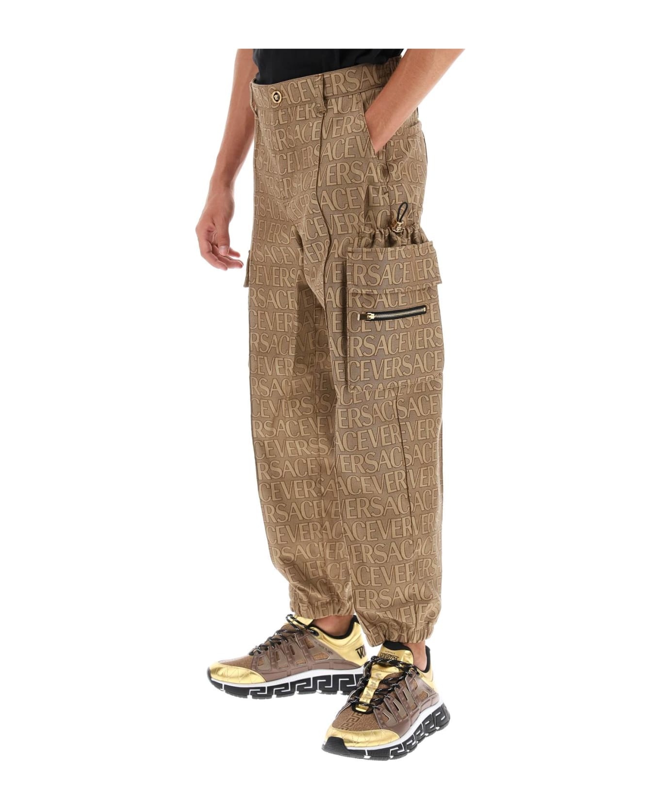 'versace All Over' Cargo Trousers - 4