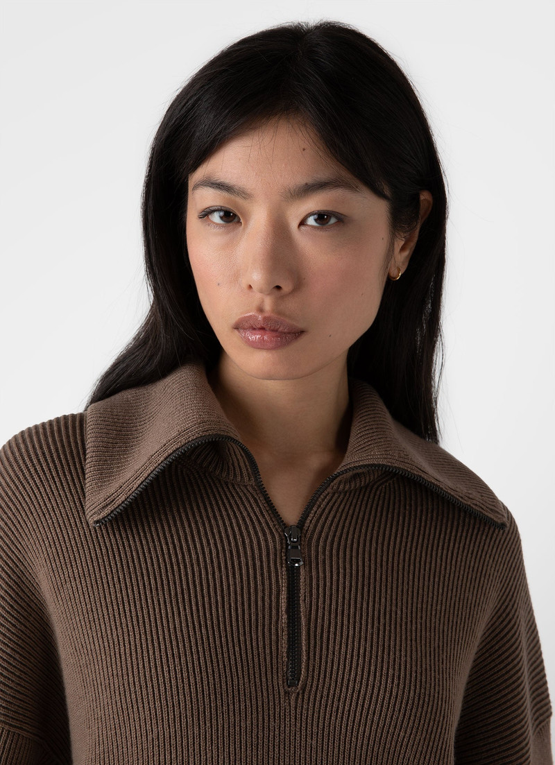 Ribbed Half Zip Jumper 3