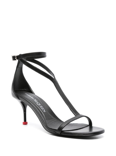 Alexander McQueen Harness 70mm leather sandals outlook