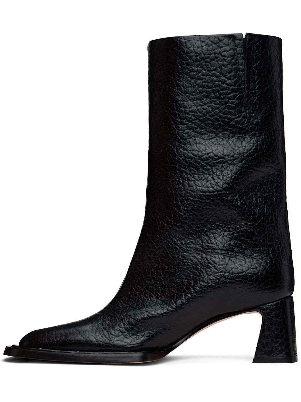 Black Raleigh Grain Ankle Boots - 3