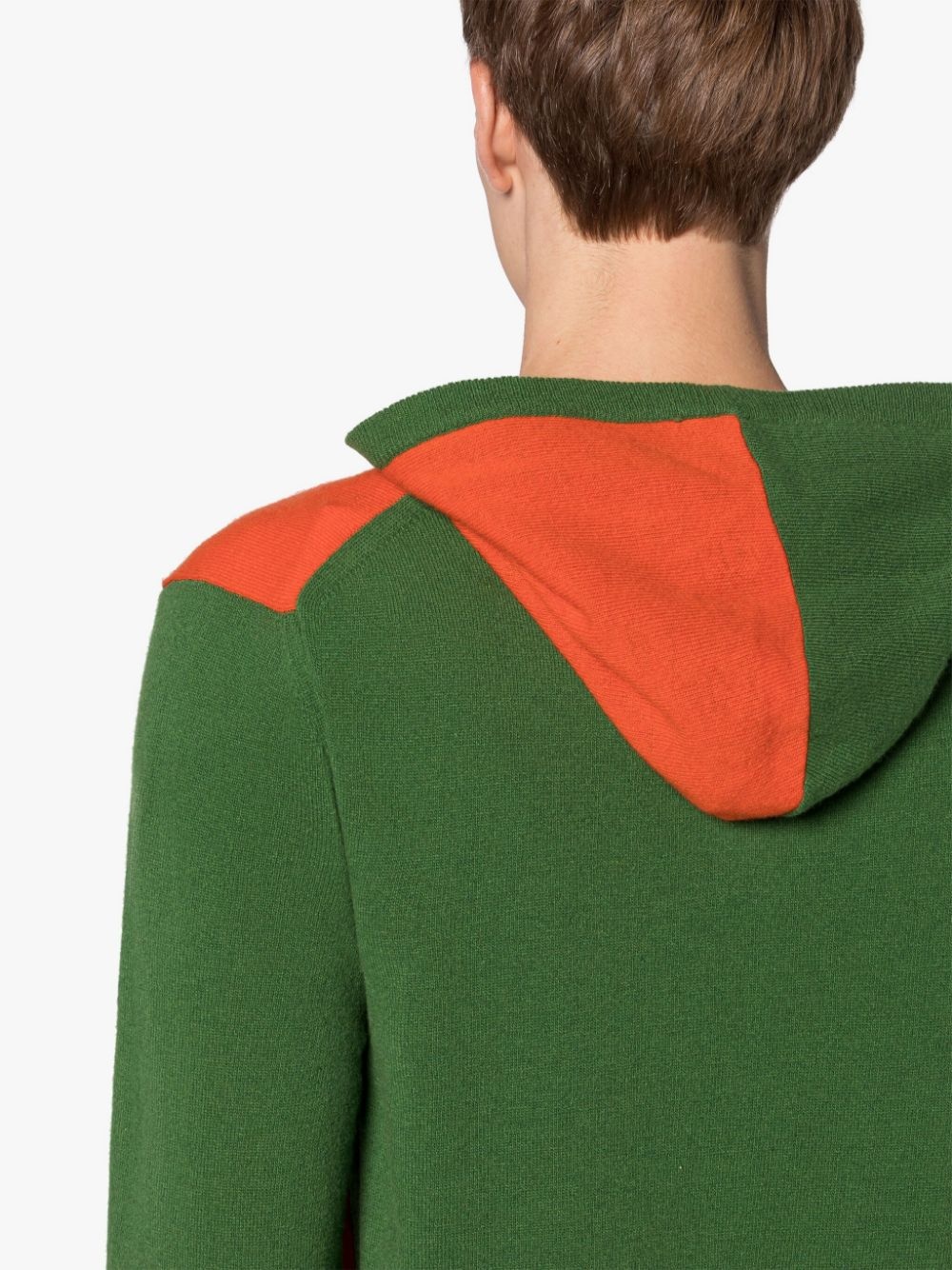 DOUBLE AGENT GREEN WOOL HOODED SWEATER - 6