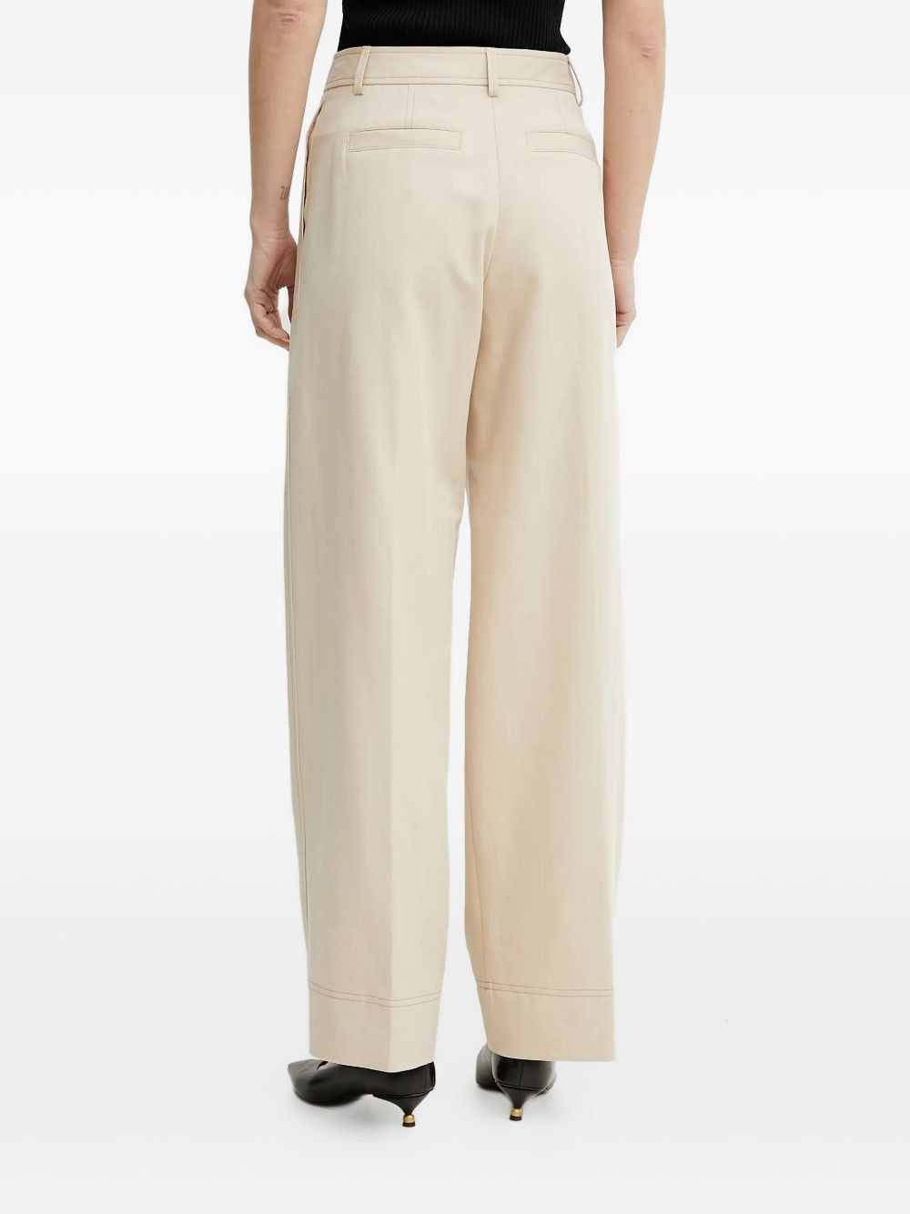 pleated high-waisted trousers - 2