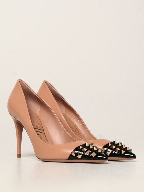 VALENTINO Blush Pink Rockstud Alcove Pumps - 2