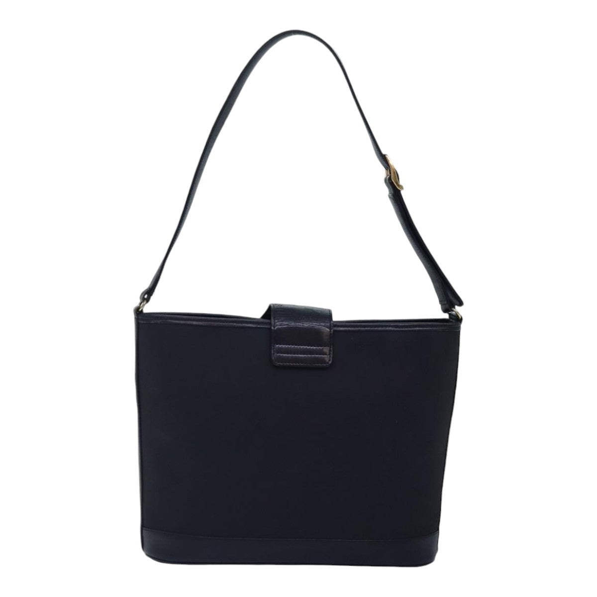 Burberry Shoulder Bag Nylon Leather Navy Gold - 2