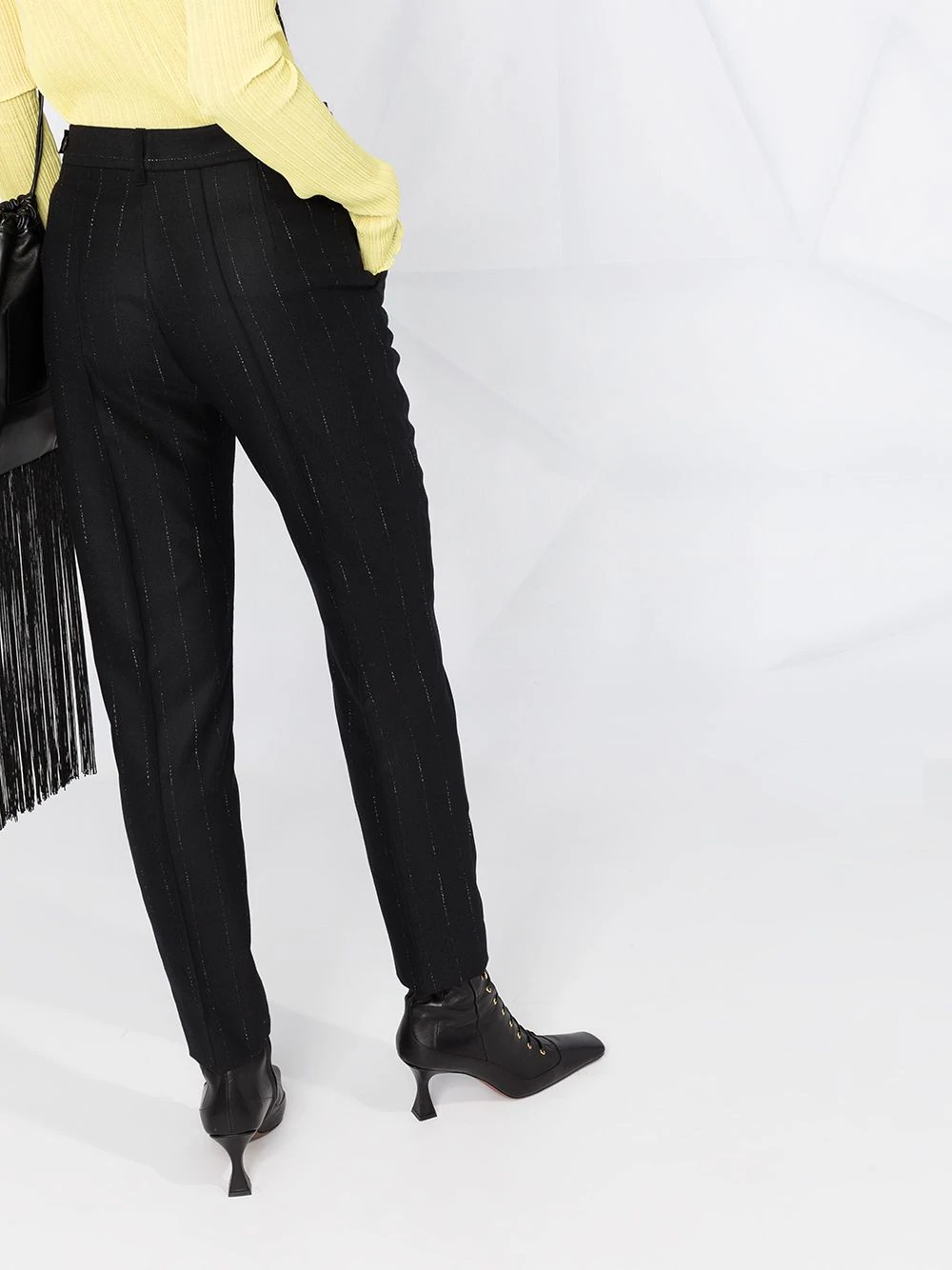 low-waist tapered trousers - 3