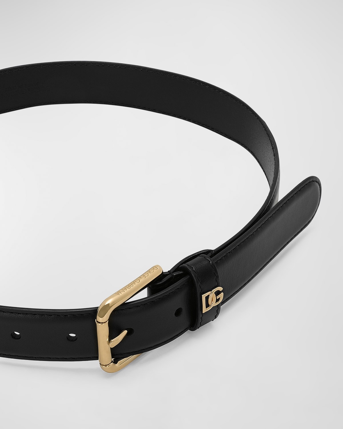 Interlocking DG Smooth Leather Belt - 2