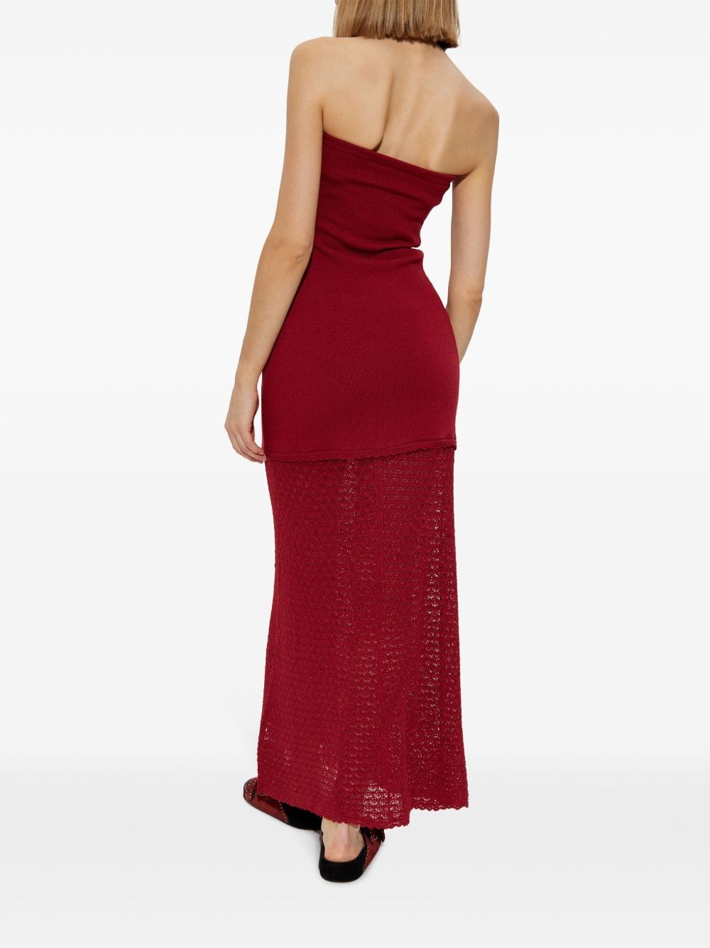 strapless maxi dress - 4