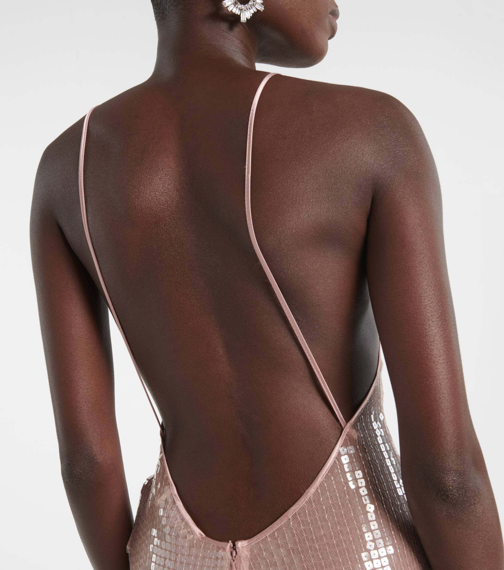 Claudie sequined sheer maxi dress - 6