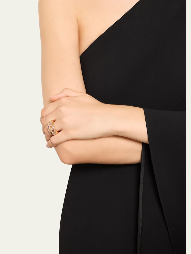 Pomellato Iconica Dome Ring with Fancy Set Colored Stones outlook