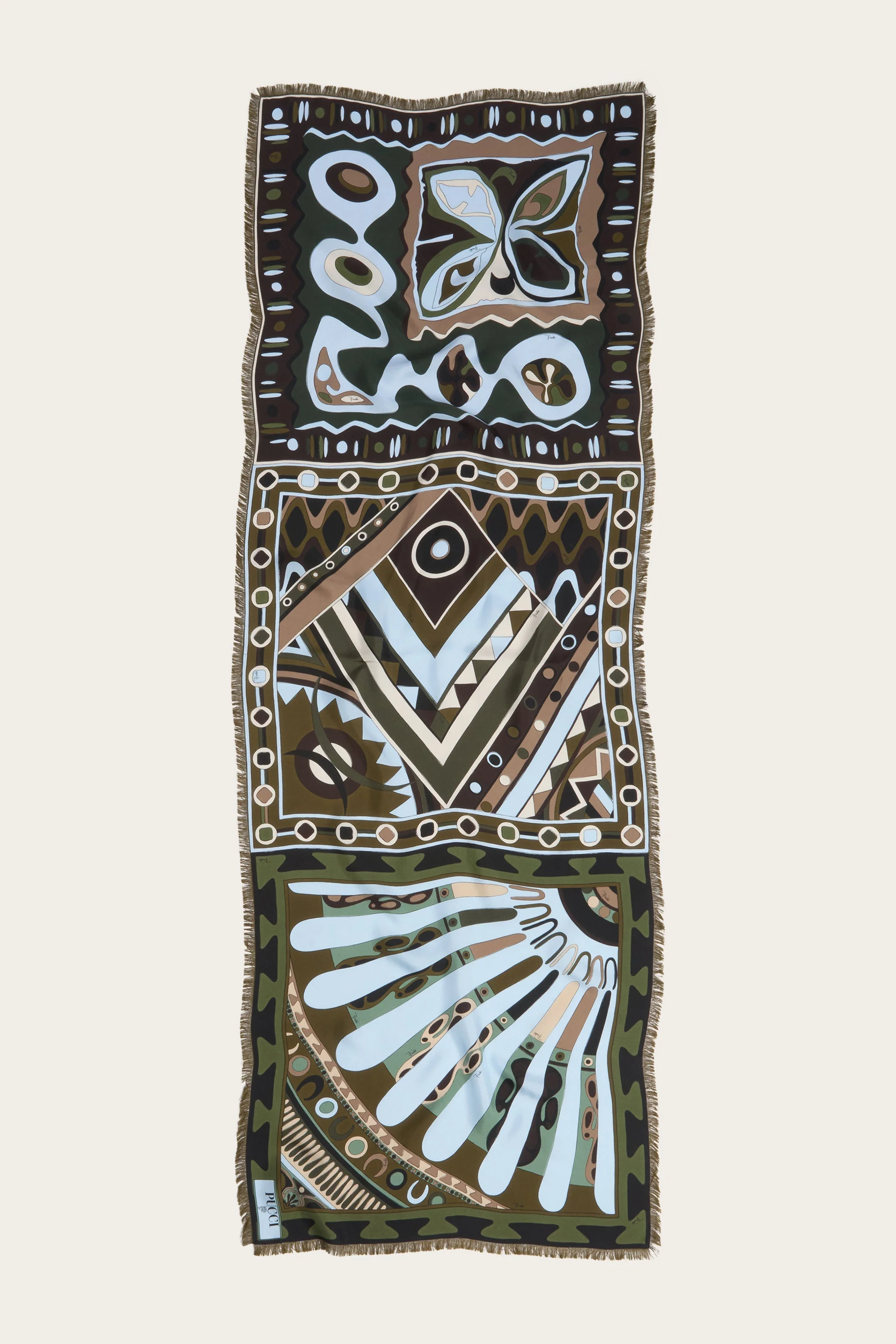 MIXED PRINT SILK STOLE - 1