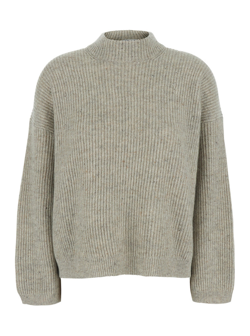 Cashmere Lurex Pull Grey Jersey 1
